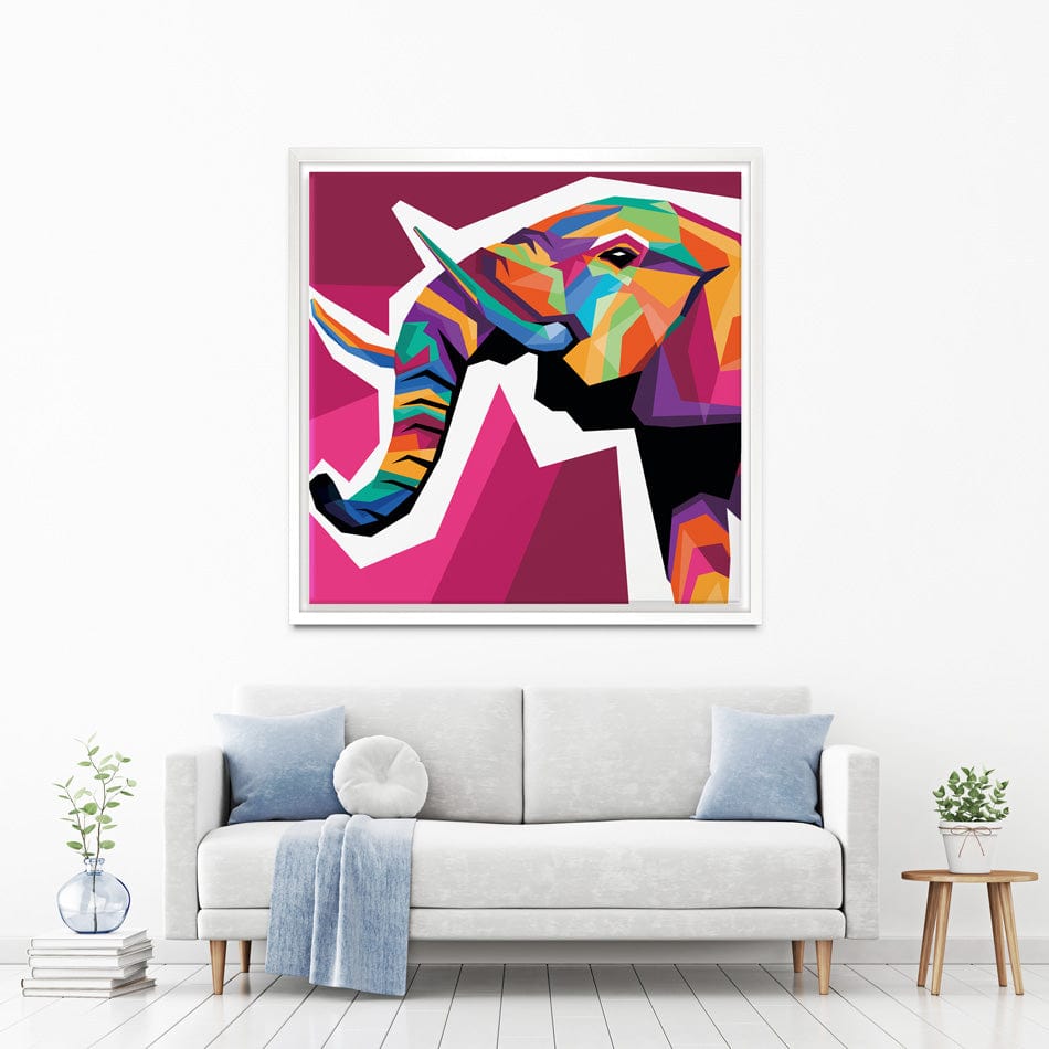 Funky Pop Art Elephant Canvas Print wall art product Zero05Ard / Shutterstock