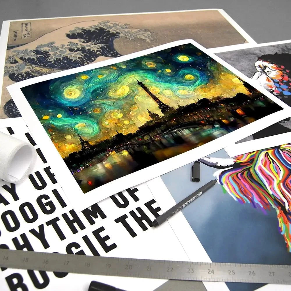 Galaxy Starry Night Art Print Galaxy Starry Night Art Print wall art product 3d artwork wallpaper / Shutterstock