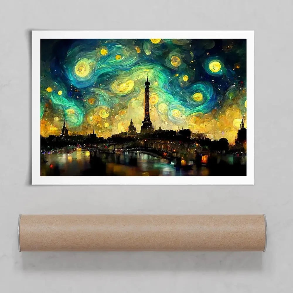 Galaxy Starry Night Art Print Galaxy Starry Night Art Print wall art product 3d artwork wallpaper / Shutterstock