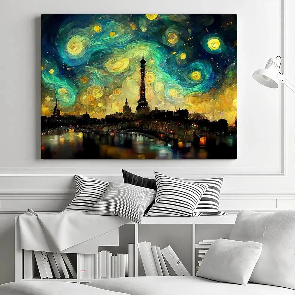 Galaxy Starry Night Canvas Print Galaxy Starry Night Canvas Print wall art product 3d artwork wallpaper / Shutterstock