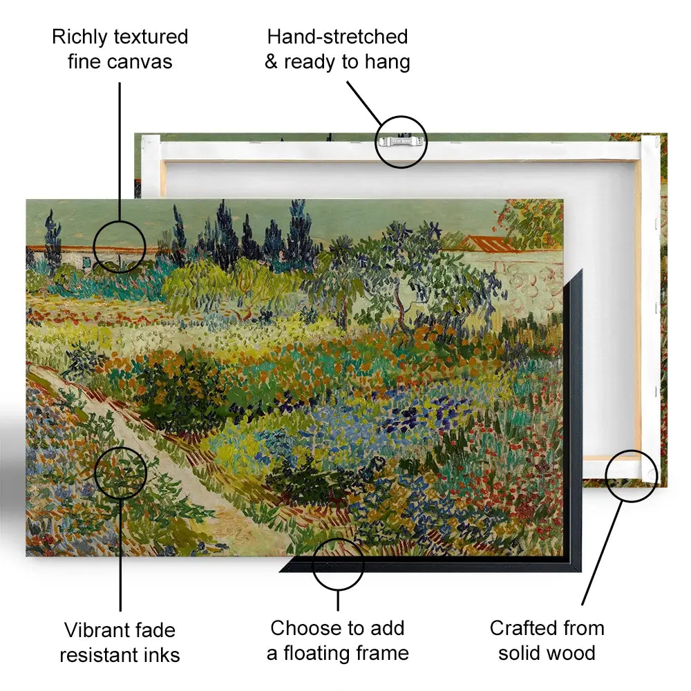 Garden At Arles Canvas Print Garden At Arles Canvas Print wall art product Vincent Van Gogh