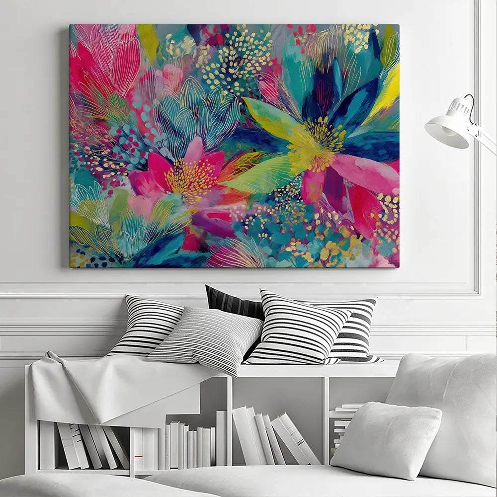 Garden In Colours Canvas Print Garden In Colours Canvas Print wall art product Chromatic Storm Studio