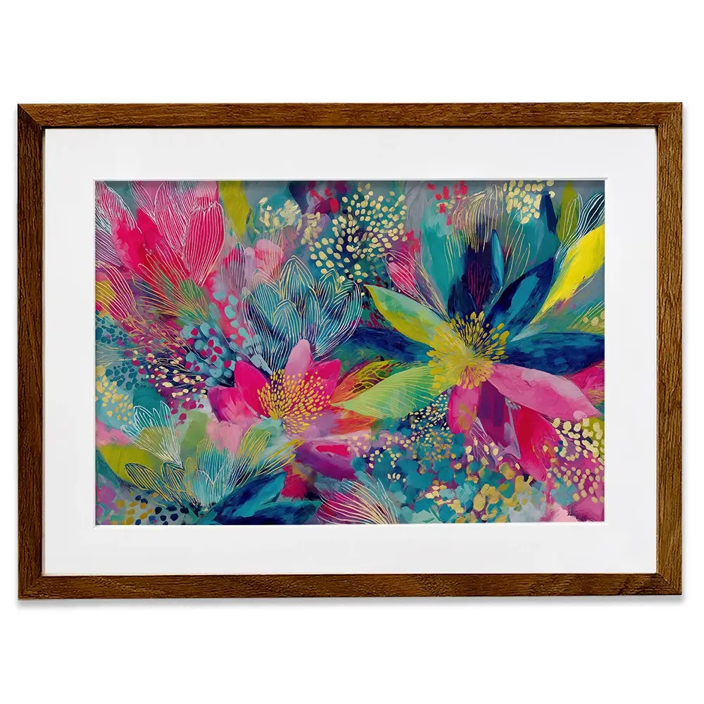 Garden In Colours Framed Art Print Garden In Colours Framed Art Print wall art product Chromatic Storm Studio