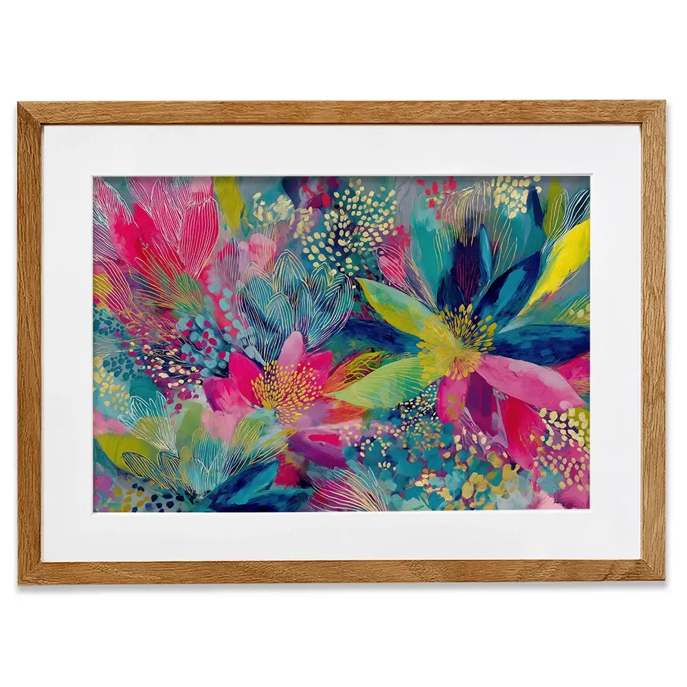 Garden In Colours Framed Art Print Garden In Colours Framed Art Print wall art product Chromatic Storm Studio