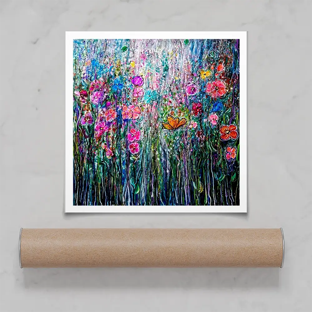 Garden Paradise Square Art Print Garden Paradise Square Art Print wall art product Lena Owens - Independent