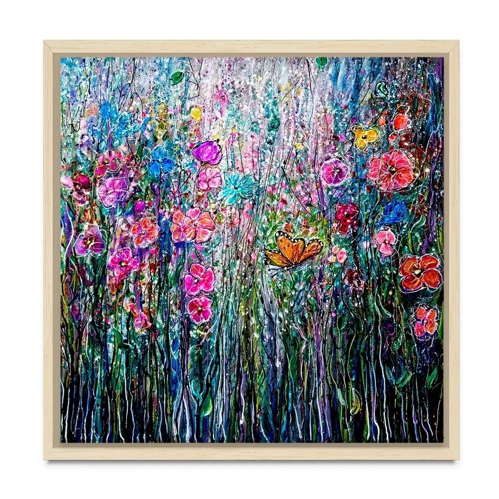 Garden Paradise Square Canvas Print Garden Paradise Square Canvas Print wall art product Lena Owens - Independent