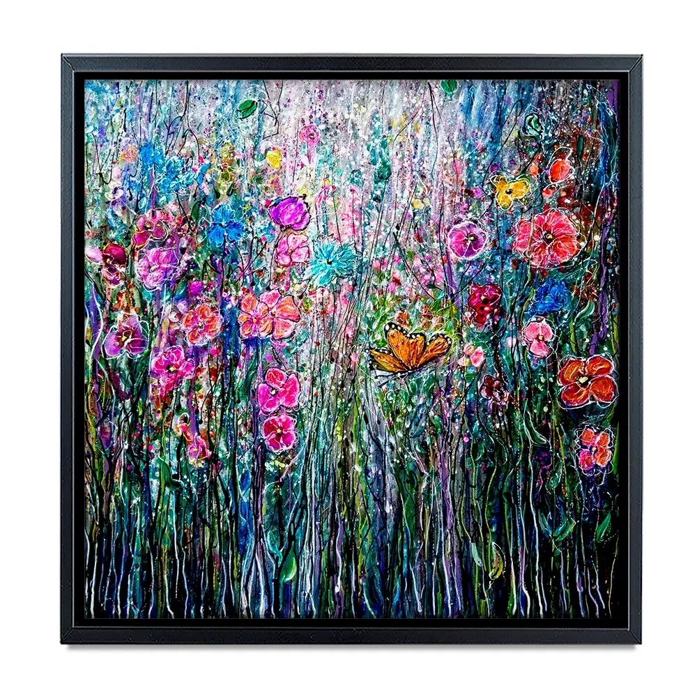 Garden Paradise Square Canvas Print Garden Paradise Square Canvas Print wall art product Lena Owens - Independent