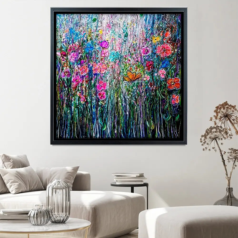 Garden Paradise Square Canvas Print Garden Paradise Square Canvas Print wall art product Lena Owens - Independent