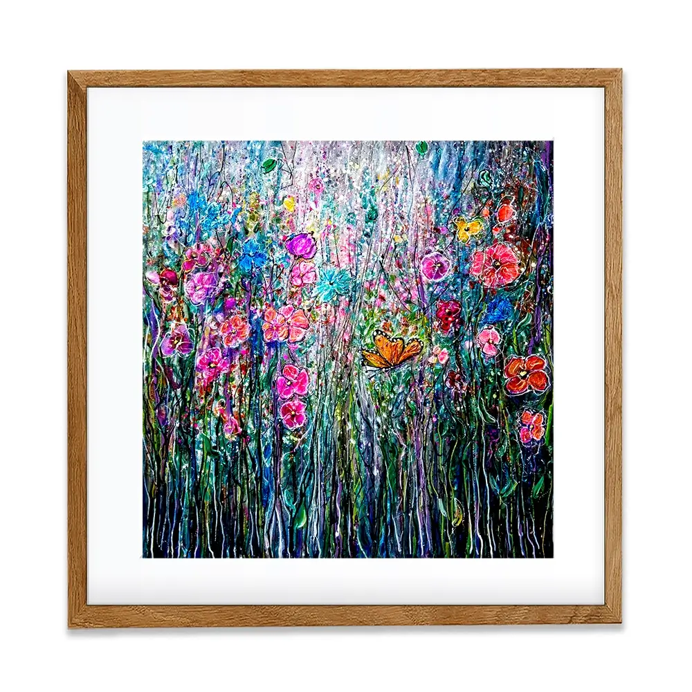 Garden Paradise Square Framed Art Print Garden Paradise Square Framed Art Print wall art product Lena Owens - Independent