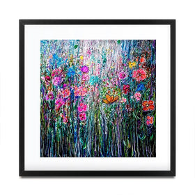 Garden Paradise Square Framed Art Print Garden Paradise Square Framed Art Print wall art product Lena Owens - Independent