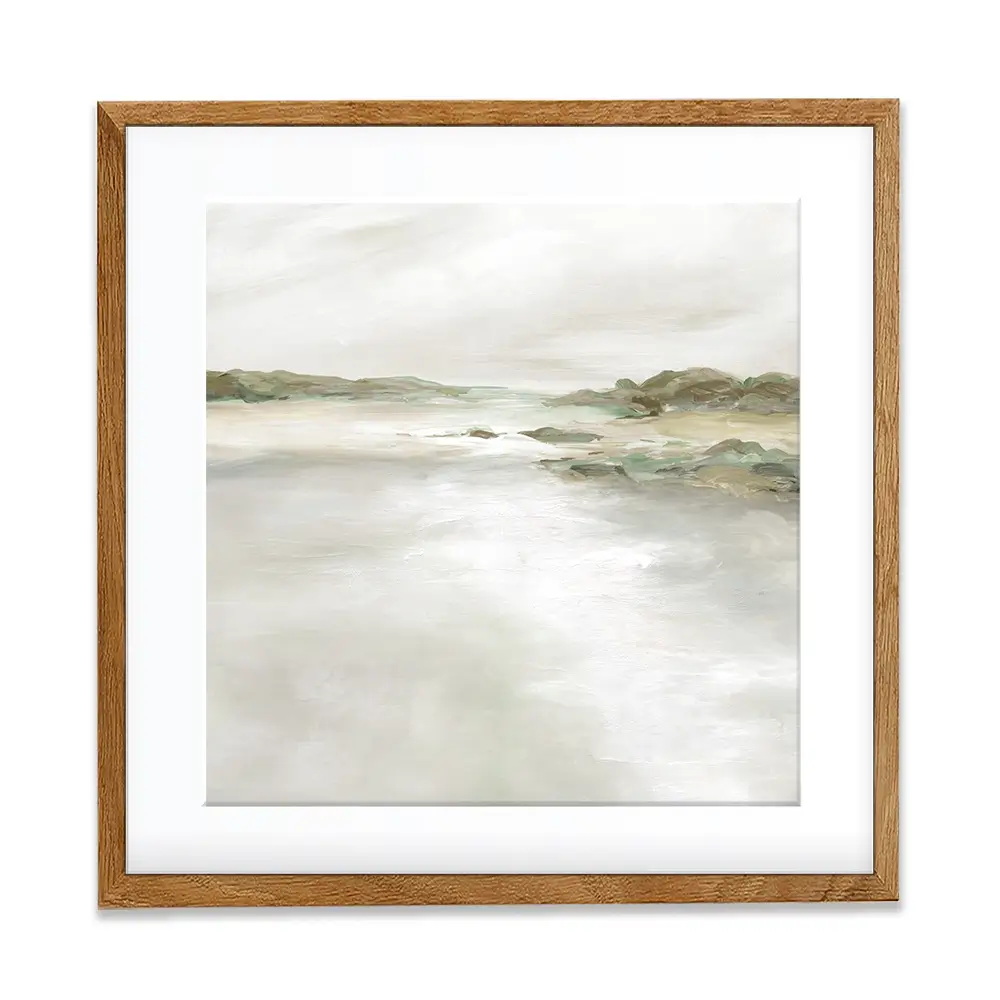 Gentle Coastline Square Framed Art Print Gentle Coastline Square Framed Art Print wall art product Carol Robinson