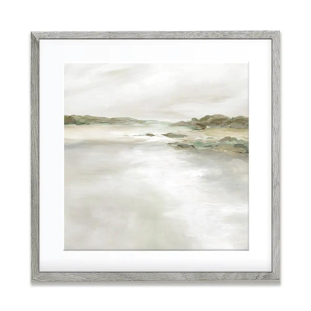 Gentle Coastline Square Framed Art Print Gentle Coastline Square Framed Art Print wall art product Carol Robinson