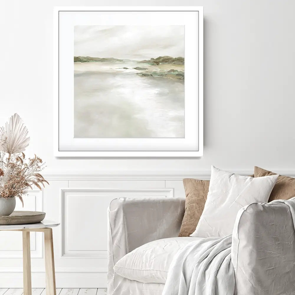 Gentle Coastline Square Framed Art Print Gentle Coastline Square Framed Art Print wall art product Carol Robinson