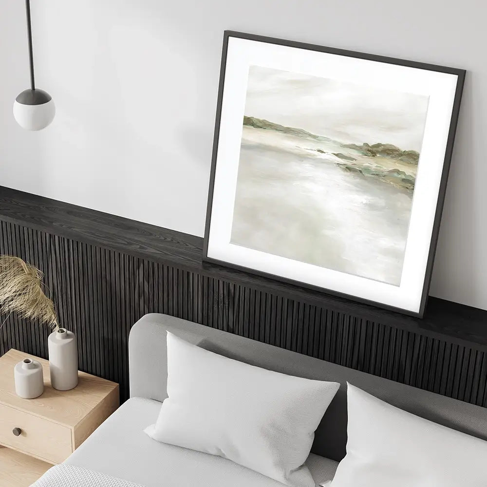 Gentle Coastline Square Framed Art Print Gentle Coastline Square Framed Art Print wall art product Carol Robinson