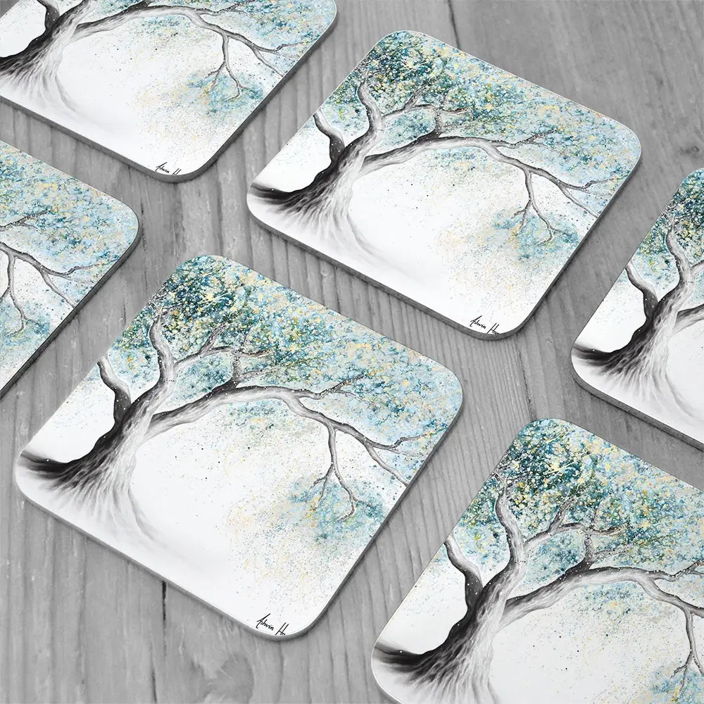 Gentle Frost Tree Coaster Set Gentle Frost Tree Coaster Set wall art product Ashvin Harrison