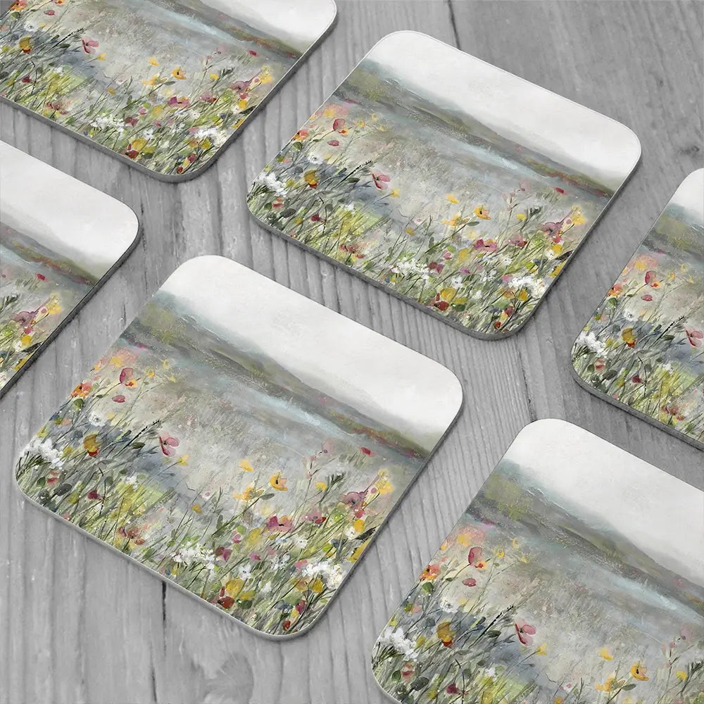 Gentle Rainstorm Coaster Set Gentle Rainstorm Coaster Set wall art product Carol Robinson