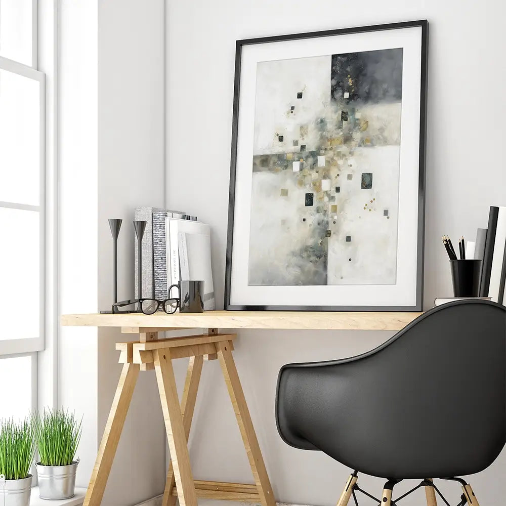 Geometric Cosmos 1 Framed Art Print Geometric Cosmos 1 Framed Art Print wall art product Chromatic Storm Studio