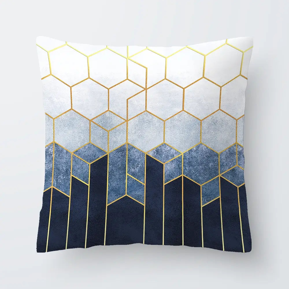 Geometric Hexagons Cushion Geometric Hexagons Cushion wall art product Art Print Shop