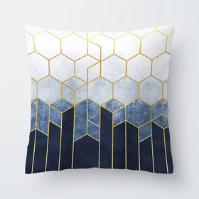 Geometric Hexagons Cushion Geometric Hexagons Cushion wall art product Art Print Shop