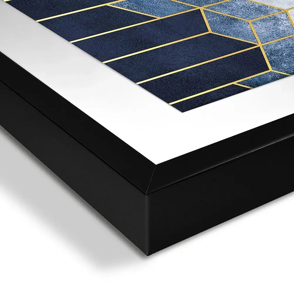 Geometric Hexagons Framed Art Print Geometric Hexagons Framed Art Print wall art product Katrine_arty / Shutterstock