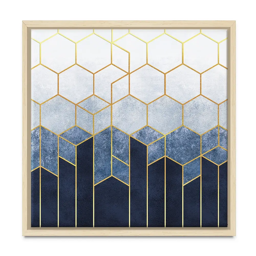 Geometric Hexagons Square Canvas Print Geometric Hexagons Square Canvas Print wall art product Art Print Shop