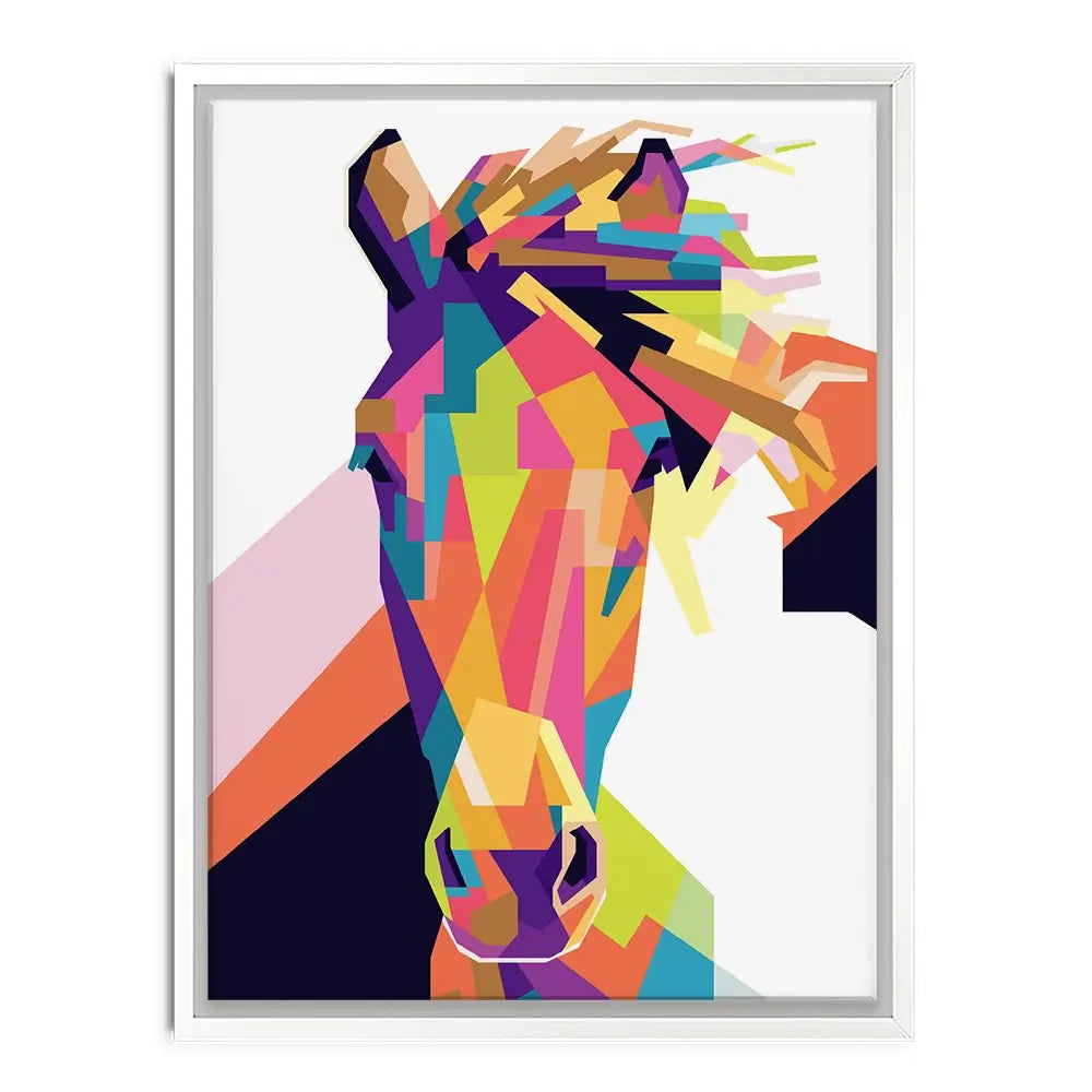 Geometric Pop Art Horse Canvas Print Geometric Pop Art Horse Canvas Print wall art product noeeerr / Shutterstock
