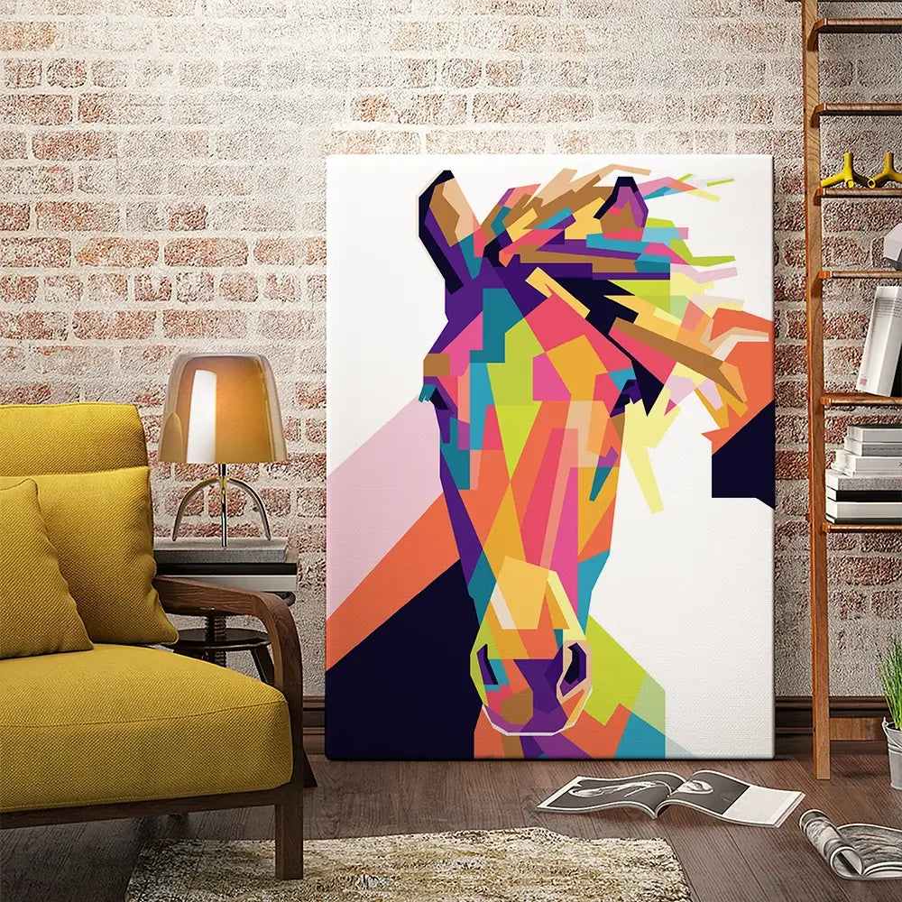 Geometric Pop Art Horse Canvas Print Geometric Pop Art Horse Canvas Print wall art product noeeerr / Shutterstock
