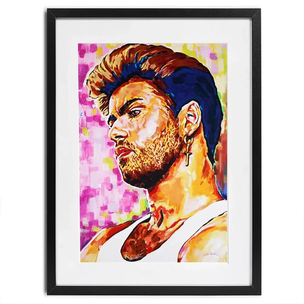 George Michael Framed Art Print George Michael Framed Art Print wall art product Juliet Stockton
