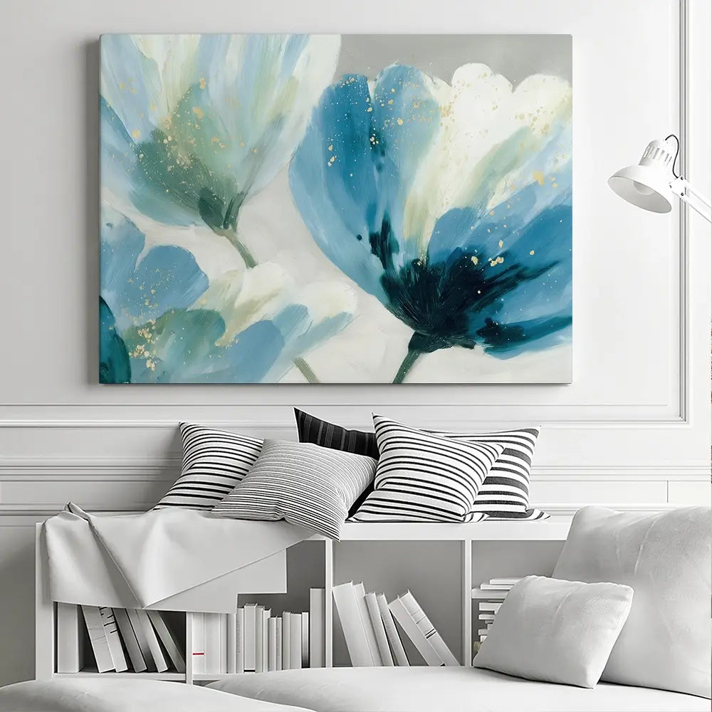 Gilded Anemone Duet Canvas Print Gilded Anemone Duet Canvas Print wall art product Chromatic Storm Studio