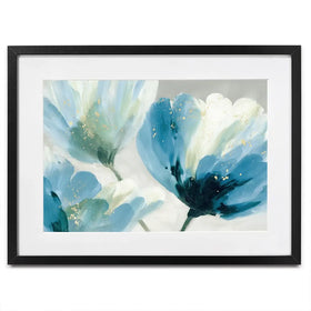 Gilded Anemone Duet Framed Art Print Gilded Anemone Duet Framed Art Print wall art product Chromatic Storm Studio