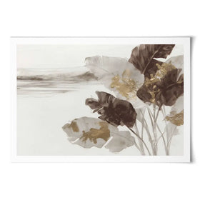 Gilded Banana Leaves Art Print Gilded Banana Leaves Art Print wall art product Chromatic Storm Studio