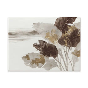 Gilded Banana Leaves Canvas Print Gilded Banana Leaves Canvas Print wall art product Chromatic Storm Studio