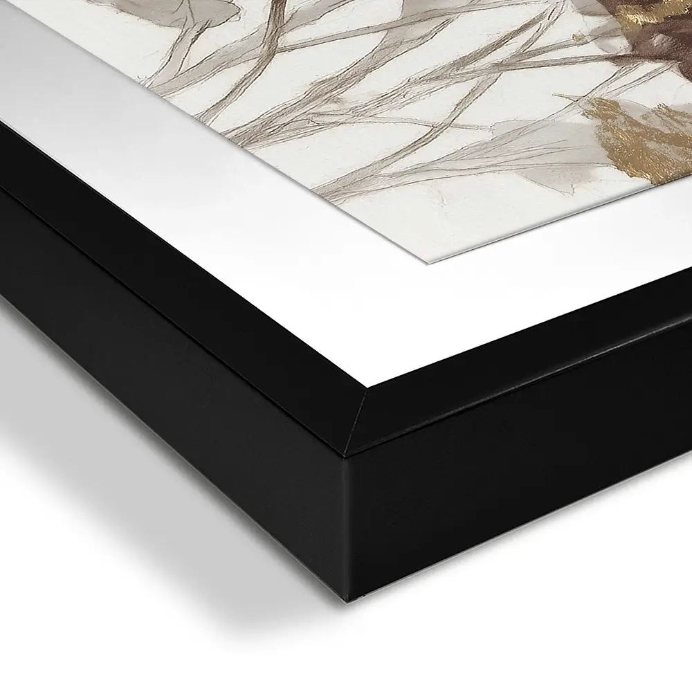 Gilded Banana Leaves Framed Art Print Gilded Banana Leaves Framed Art Print wall art product Chromatic Storm Studio