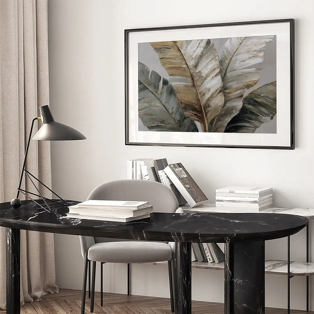 Gilded Leaves Framed Art Print Gilded Leaves Framed Art Print wall art product Svetlana Aleynikova