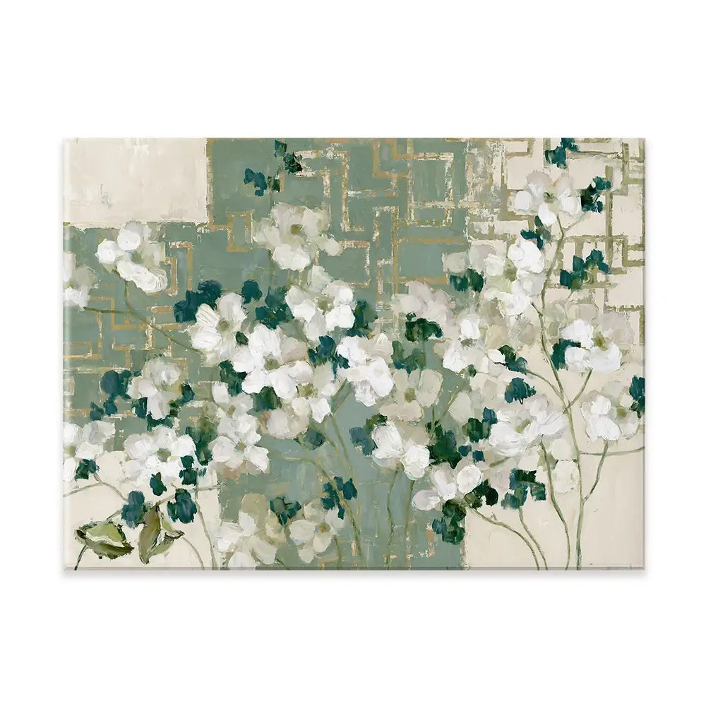 Gilded Maze Blooms Canvas Print Gilded Maze Blooms Canvas Print wall art product Chromatic Storm Studio