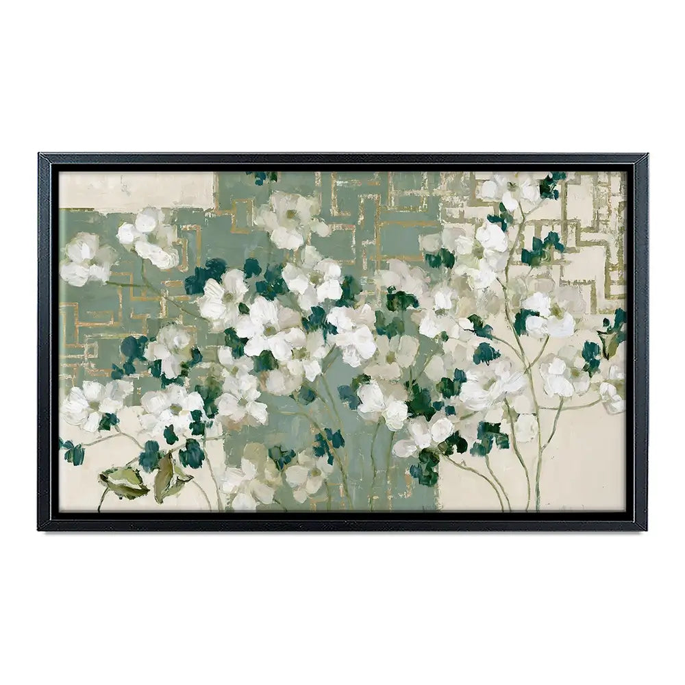 Gilded Maze Blooms Canvas Print Gilded Maze Blooms Canvas Print wall art product Chromatic Storm Studio