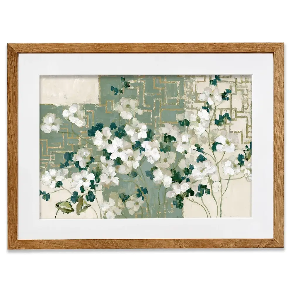 Gilded Maze Blooms Framed Art Print Gilded Maze Blooms Framed Art Print wall art product Chromatic Storm Studio