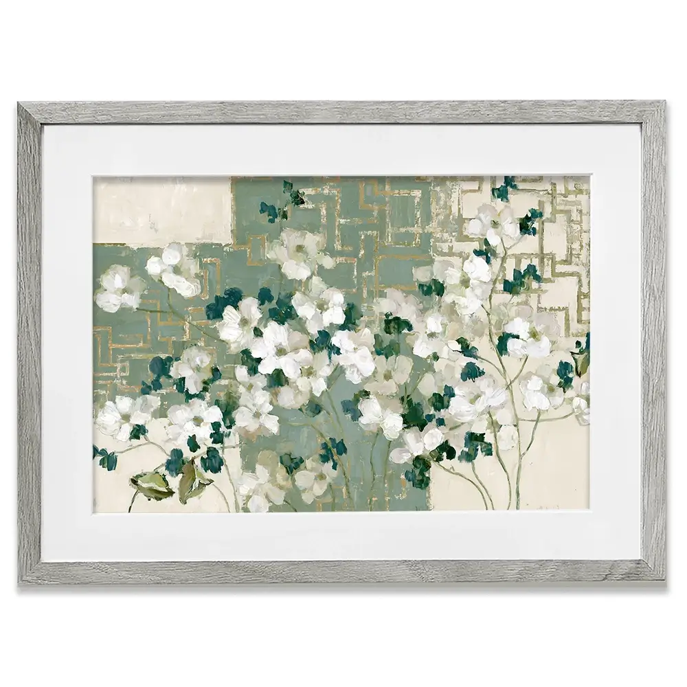 Gilded Maze Blooms Framed Art Print Gilded Maze Blooms Framed Art Print wall art product Chromatic Storm Studio