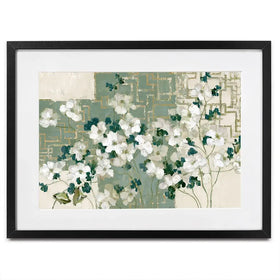 Gilded Maze Blooms Framed Art Print Gilded Maze Blooms Framed Art Print wall art product Chromatic Storm Studio