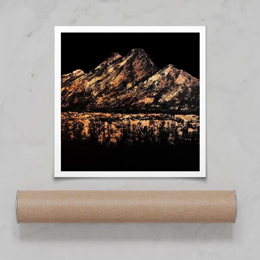 Gilded Peaks Square Art Print Gilded Peaks Square Art Print wall art product Osnat Tzadok
