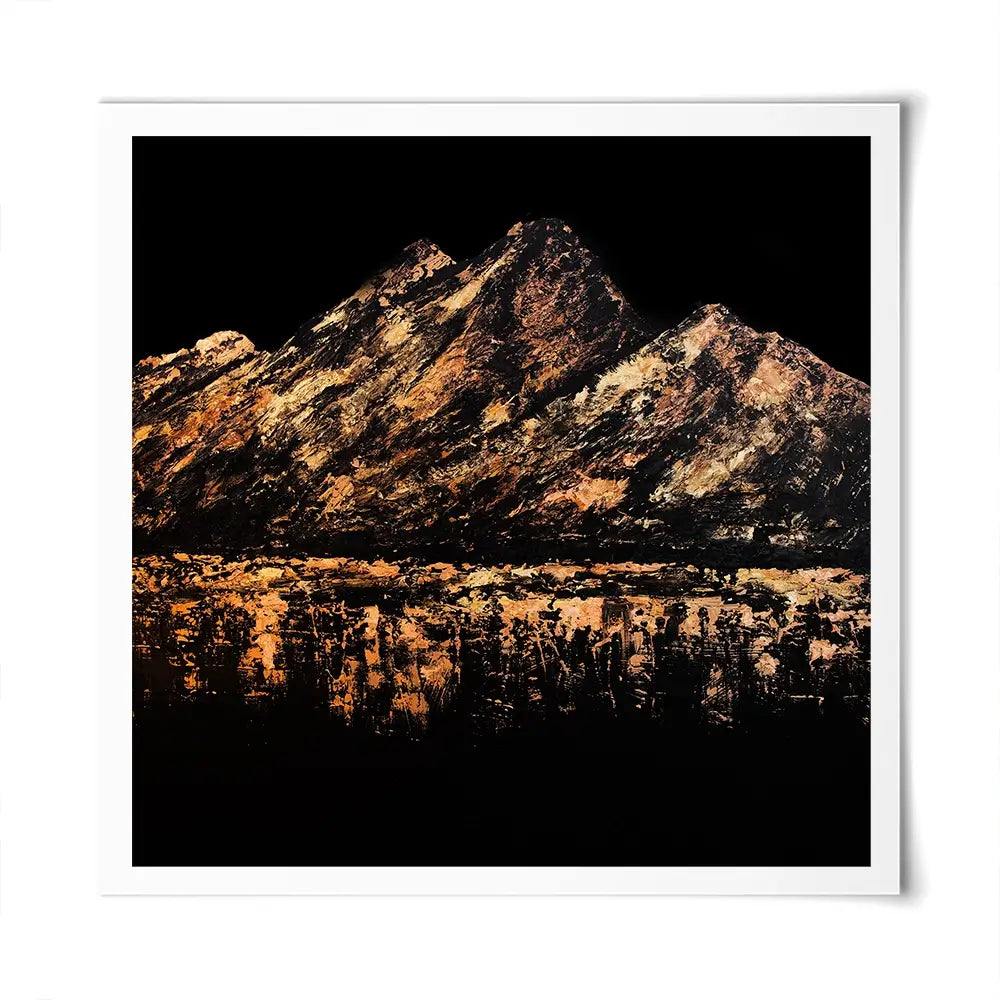 Gilded Peaks Square Art Print Gilded Peaks Square Art Print wall art product Osnat Tzadok