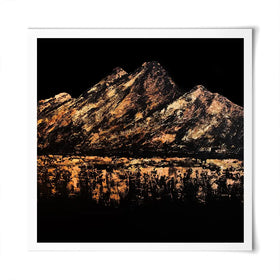 Gilded Peaks Square Art Print Gilded Peaks Square Art Print wall art product Osnat Tzadok