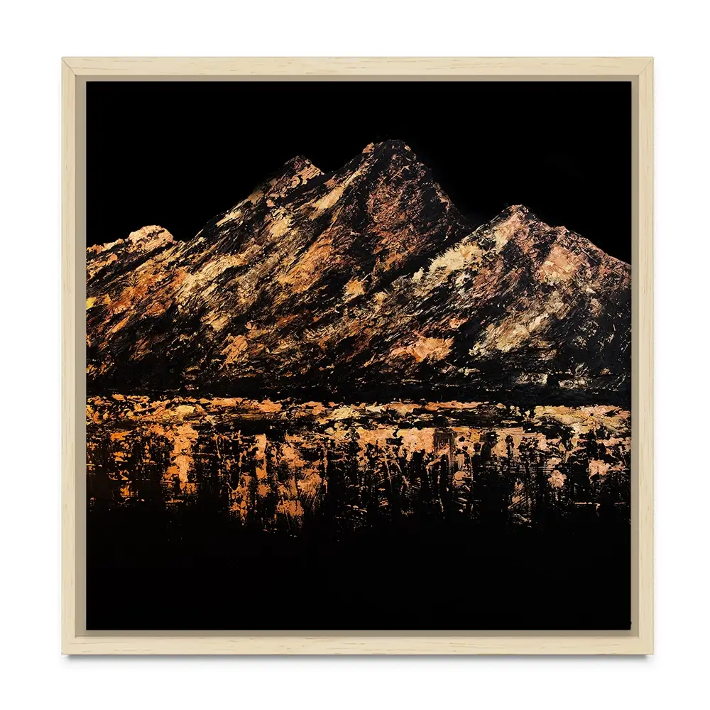 Gilded Peaks Square Canvas Print Gilded Peaks Square Canvas Print wall art product Osnat Tzadok