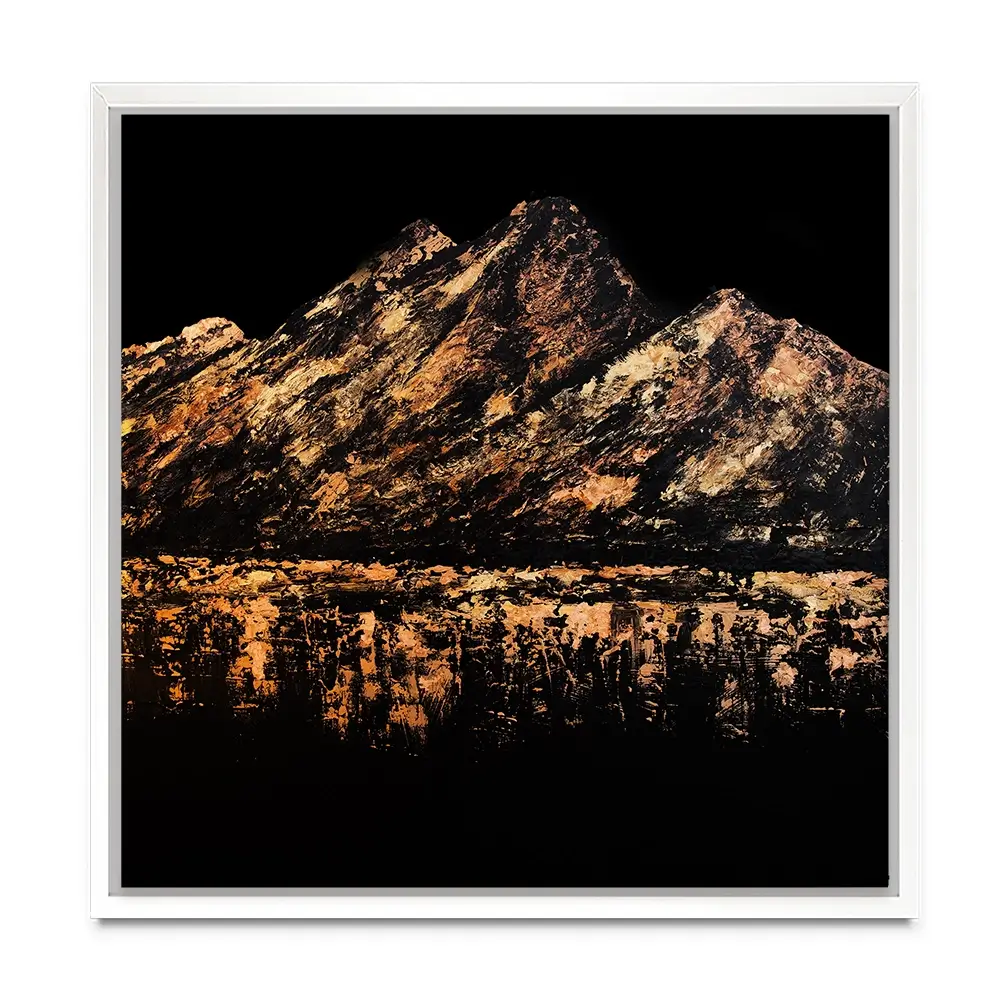 Gilded Peaks Square Canvas Print Gilded Peaks Square Canvas Print wall art product Osnat Tzadok