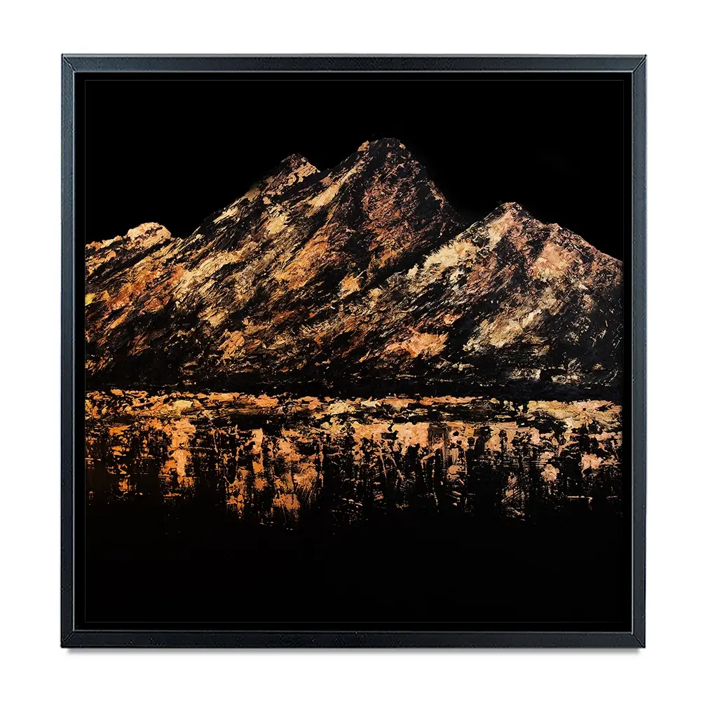 Gilded Peaks Square Canvas Print Gilded Peaks Square Canvas Print wall art product Osnat Tzadok