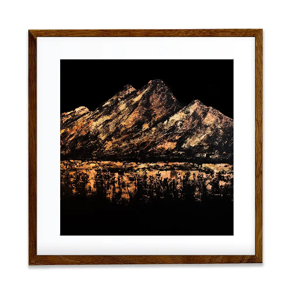 Gilded Peaks Square Framed Art Print Gilded Peaks Square Framed Art Print wall art product Osnat Tzadok