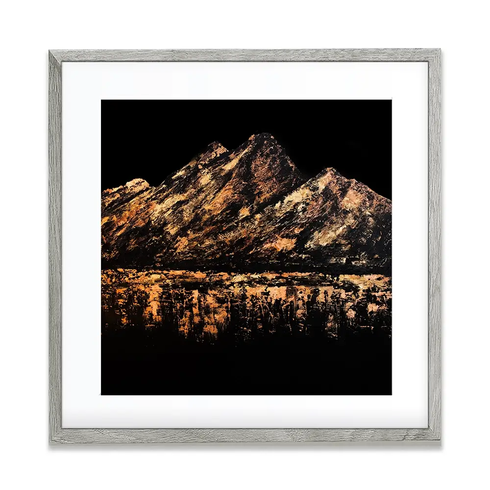 Gilded Peaks Square Framed Art Print Gilded Peaks Square Framed Art Print wall art product Osnat Tzadok
