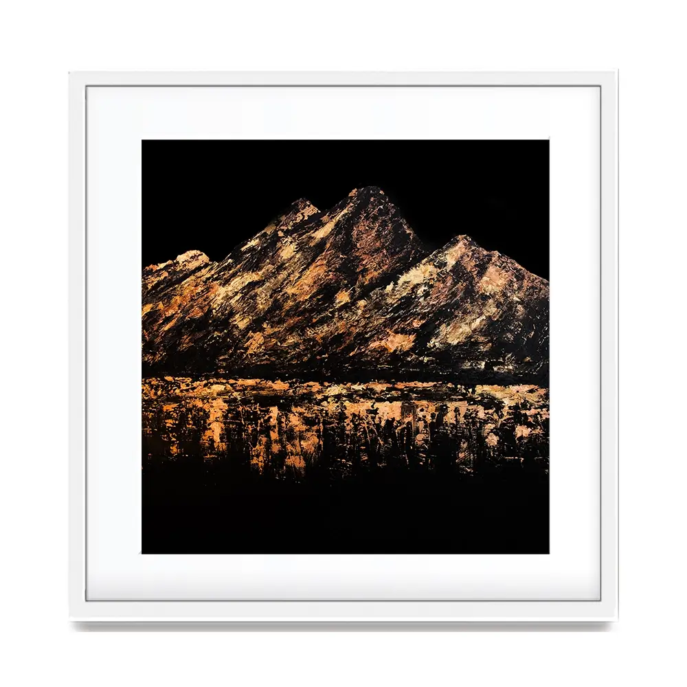 Gilded Peaks Square Framed Art Print Gilded Peaks Square Framed Art Print wall art product Osnat Tzadok