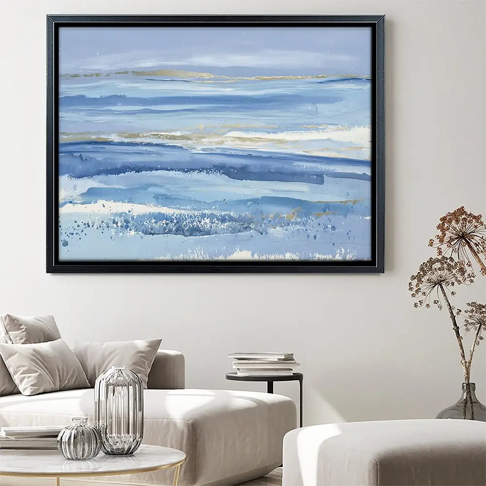 Gilded Sea Horizon Canvas Print Gilded Sea Horizon Canvas Print wall art product Chromatic Storm Studio