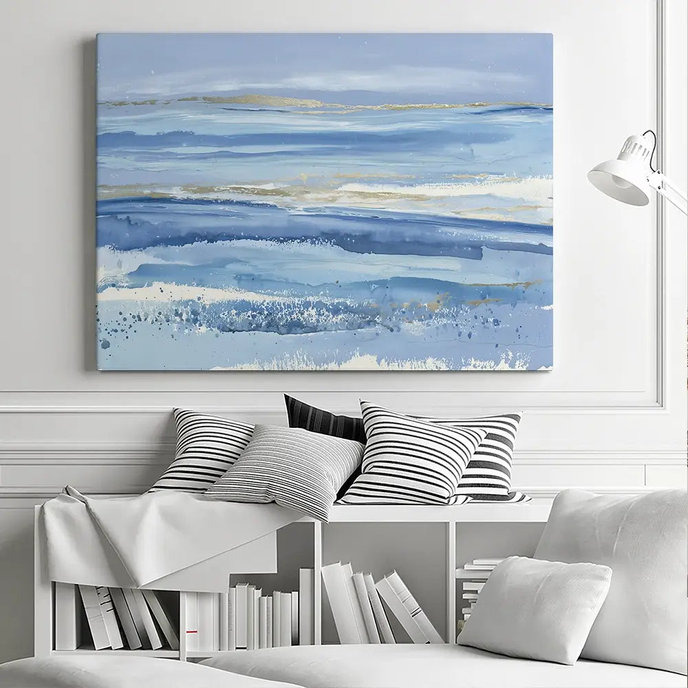 Gilded Sea Horizon Canvas Print Gilded Sea Horizon Canvas Print wall art product Chromatic Storm Studio